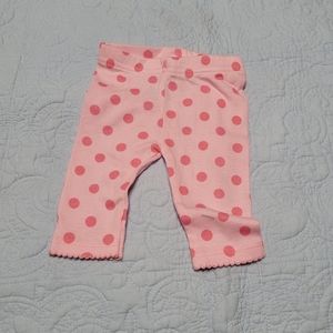 Pink polka dot leggings